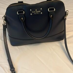 LN Kate Spade large dome purse navy blue